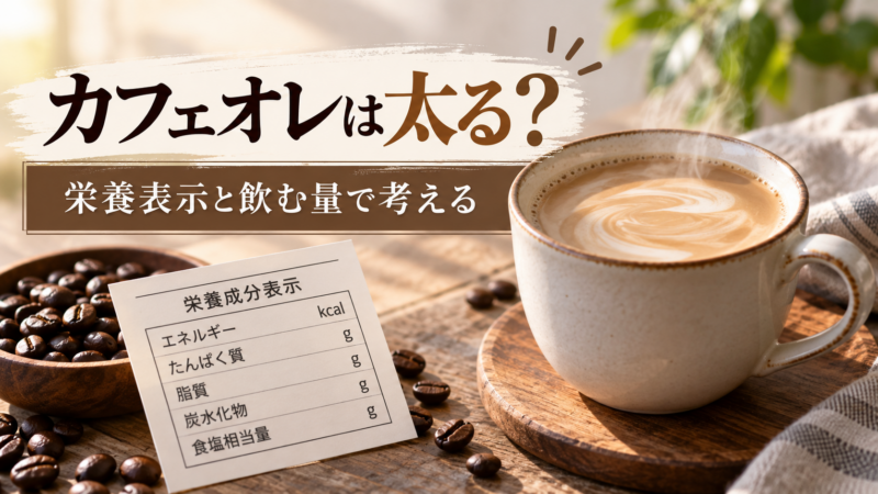 カフェオレは太る？栄養表示と飲む量で考える