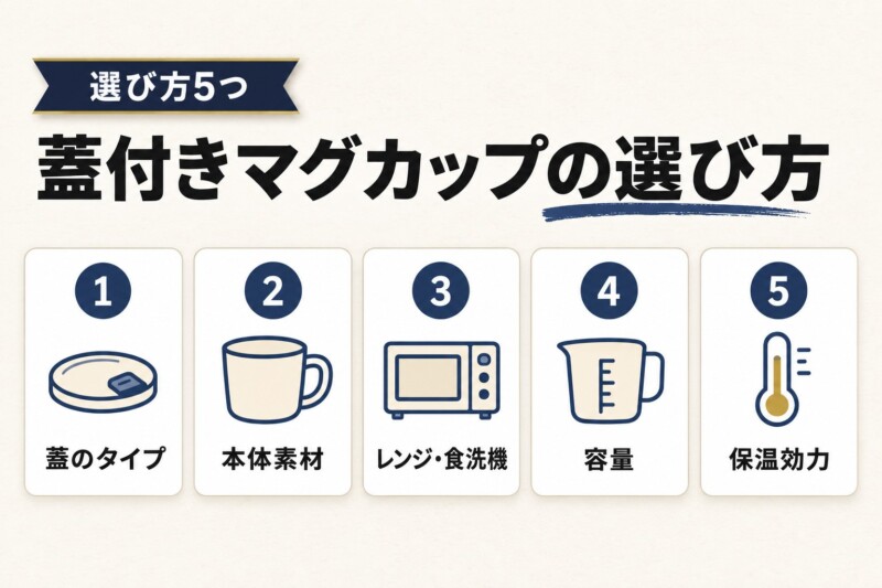 蓋付きマグカップの選び方
