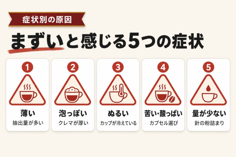 症状別に見るヴァーチュオがまずいときの原因と直し方