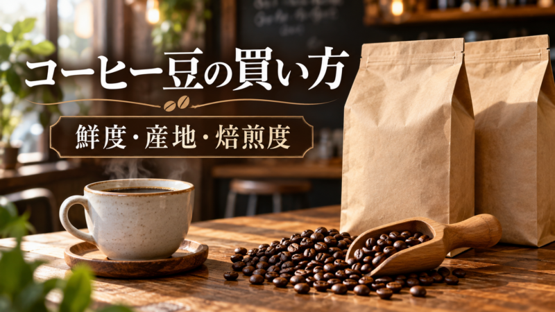 コーヒー豆の買い方 鮮度・産地・焙煎度 アイキャッチ