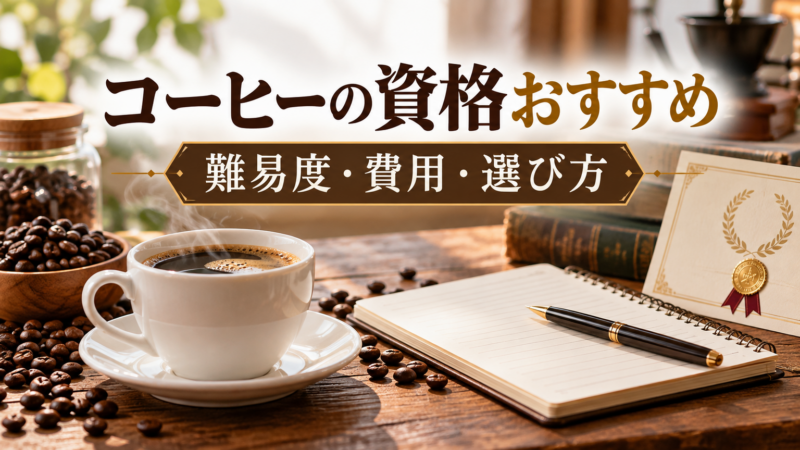 コーヒーの資格おすすめ 難易度・費用・選び方 アイキャッチ