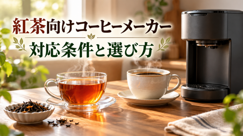 紅茶向けコーヒーメーカー 対応条件と選び方 アイキャッチ