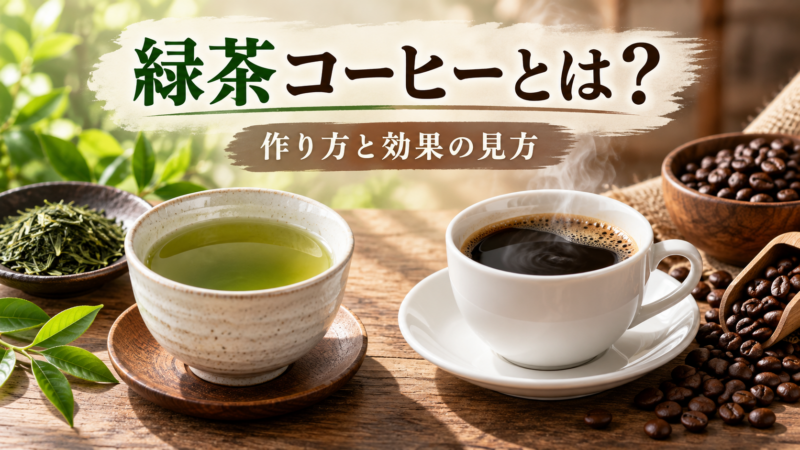 緑茶コーヒーとは？作り方と効果の見方