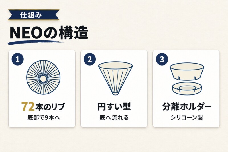 V60 NEOとは?従来モデルから変わった構造
