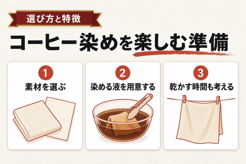 コーヒー染めで充実した彩りある生活を送ろう！