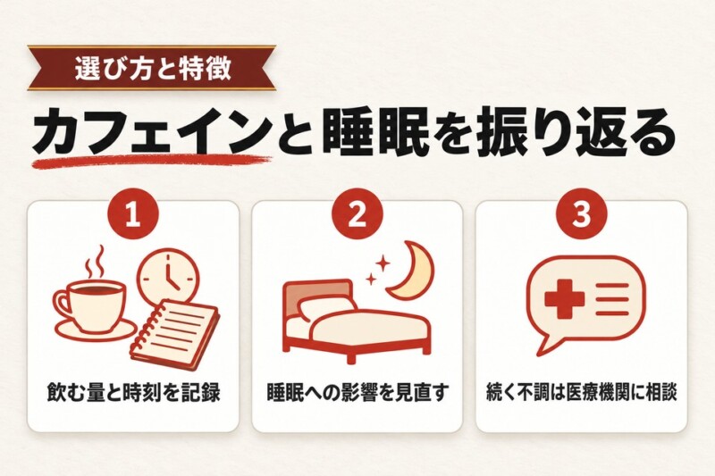 摂りすぎと睡眠への影響に注意する