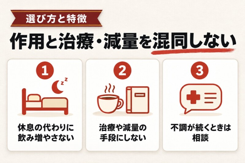 カフェインの作用を治療や減量効果と混同しない