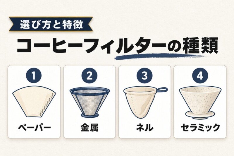 コーヒーフィルターの種類