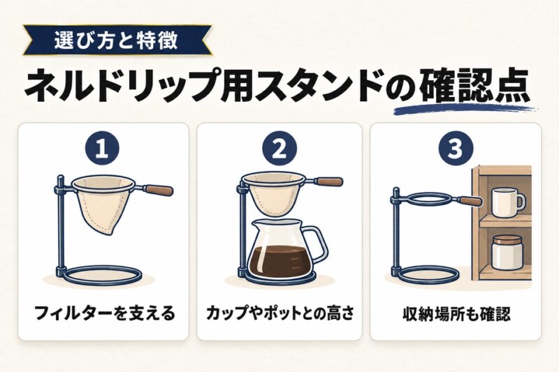 ネルドリップのスタンドを使うのもおすすめ
