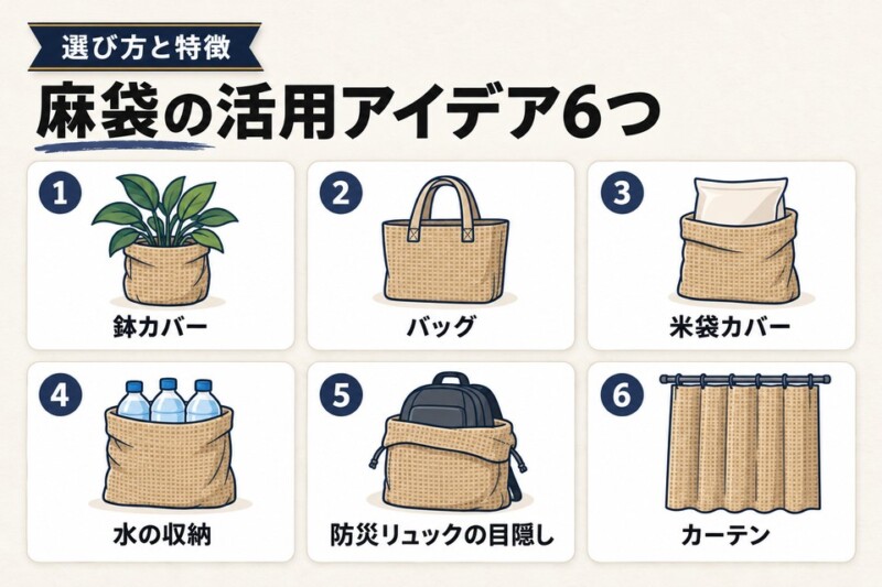 コーヒー豆の麻袋のおしゃれな活用方法