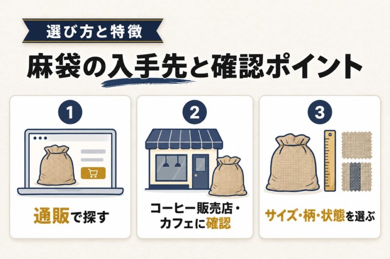 コーヒー豆の麻袋の買い方・販売経路