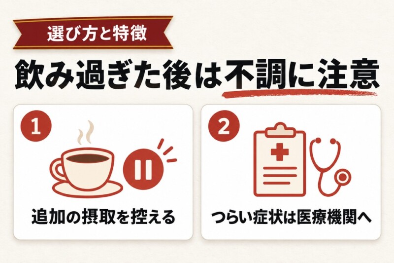 コーヒーを飲み過ぎた後の対処方法