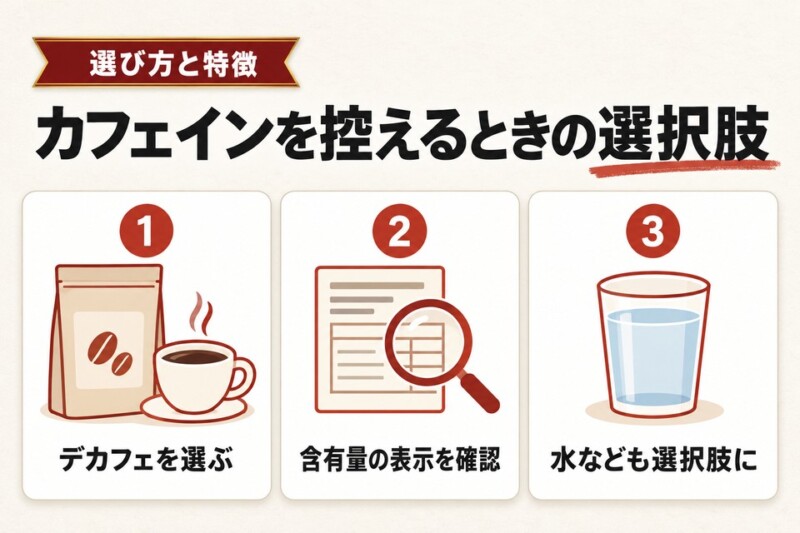 コーヒーの飲み過ぎによる大きな原因「カフェイン」の摂取量を減らす方法