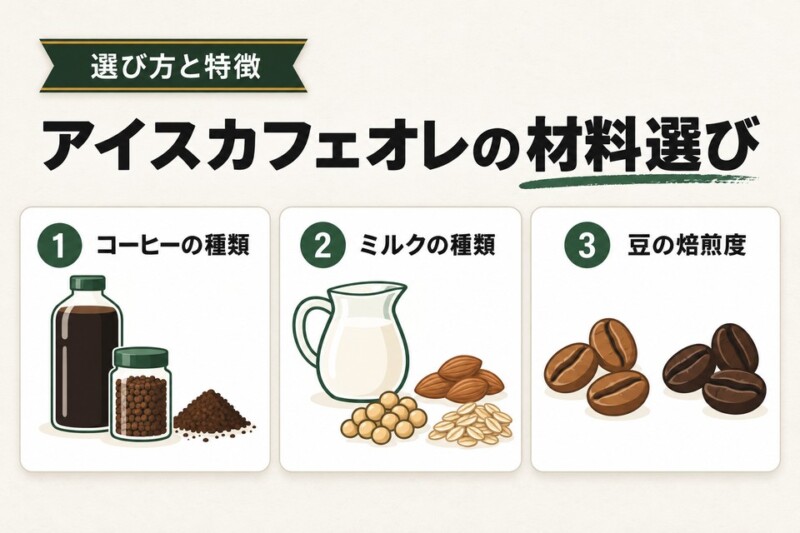 美味しいアイスカフェオレを作る際のポイント