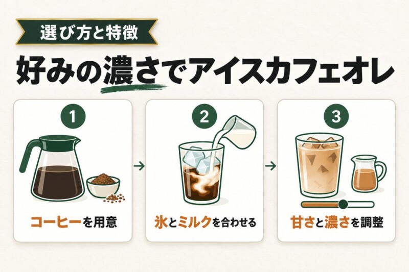 美味しいアイスカフェオレの作り方