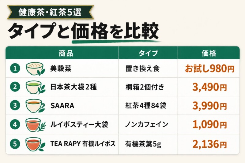 ブルックスの健康茶・紅茶おすすめ5選