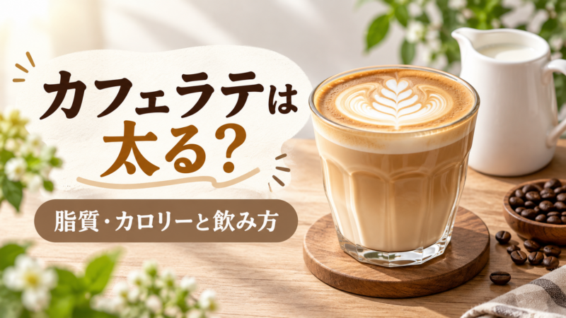 カフェラテは太る？ 脂質・カロリーと飲み方 アイキャッチ
