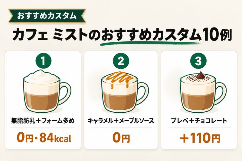 カフェ ミストのおすすめカスタム10例