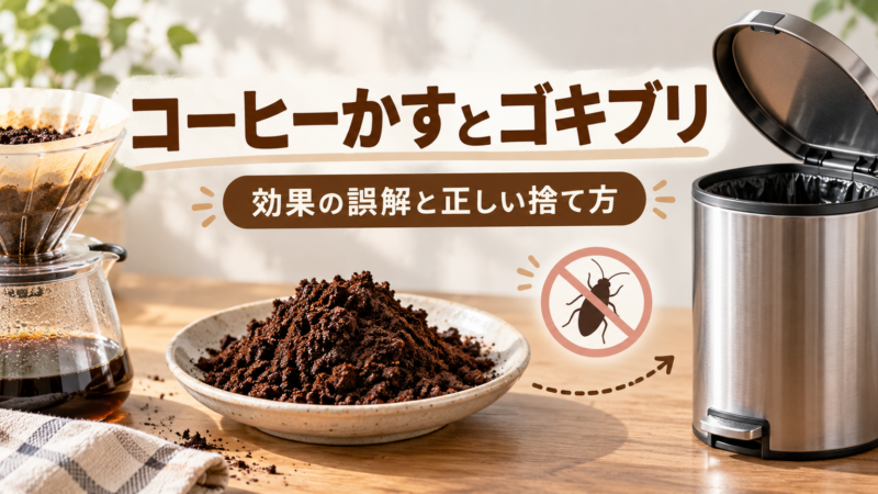 コーヒーかすとゴキブリ 効果の誤解と正しい捨て方 アイキャッチ