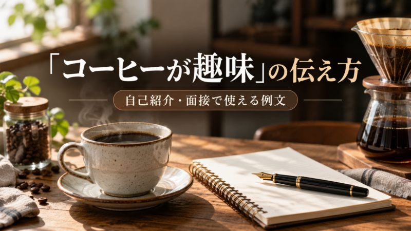 「コーヒーが趣味」の伝え方 自己紹介・面接で使える例文 アイキャッチ