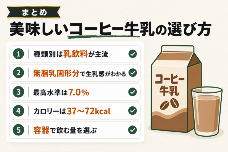 美味しいコーヒー牛乳の選び方まとめ