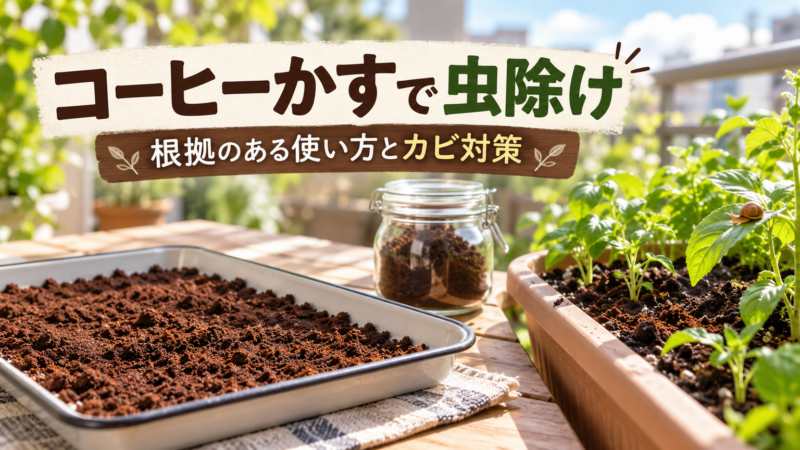 コーヒーかすで虫除けはできる？根拠のある使い方とカビ対策を解説 アイキャッチ