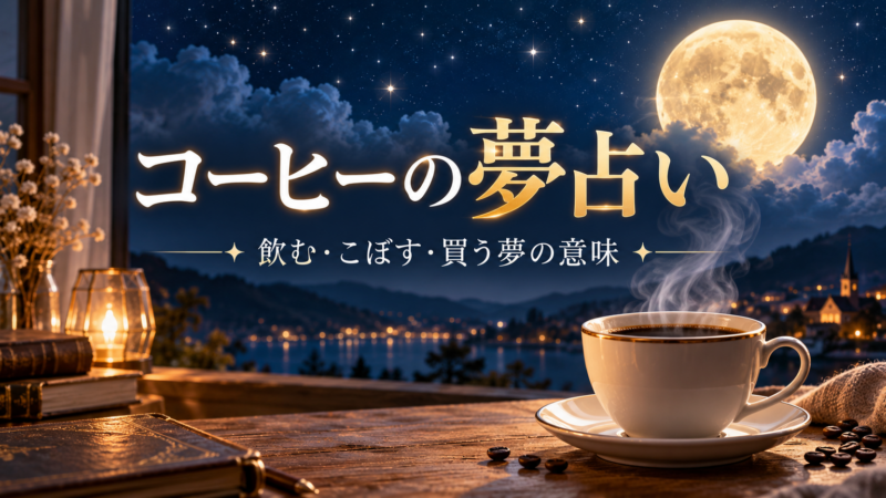 コーヒーの夢占い 飲む・こぼす・買う夢の意味 アイキャッチ