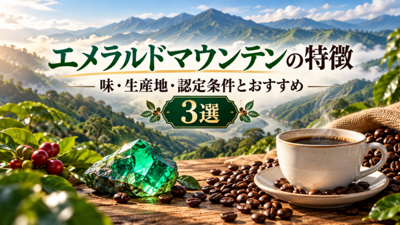 エメラルドマウンテンの特徴は？味・生産地・認定条件とおすすめ3選 アイキャッチ
