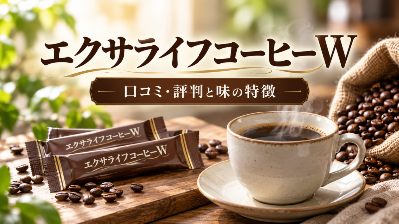 エクサライフコーヒーW 口コミ・評判と味の特徴 アイキャッチ