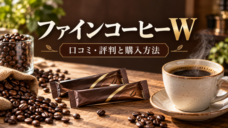 ファインコーヒーW 口コミ・評判と購入方法 アイキャッチ