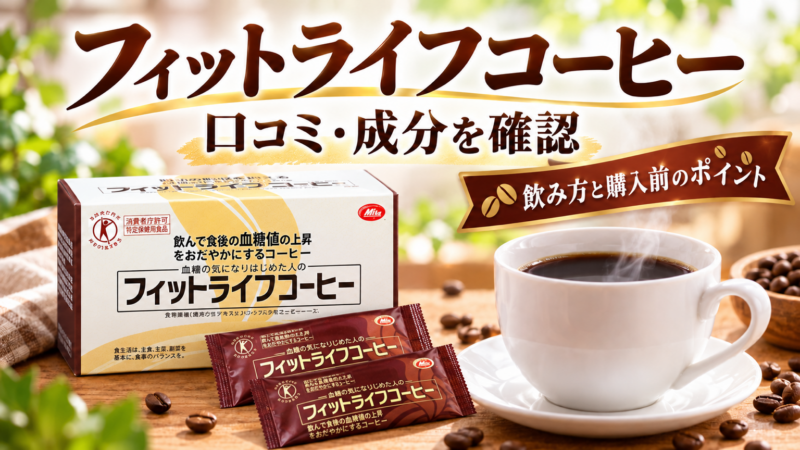 フィットライフコーヒー 口コミ・成分を確認 飲み方と購入前のポイント アイキャッチ