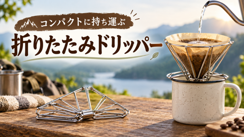 折りたたみドリッパー コンパクトに持ち運ぶ アイキャッチ