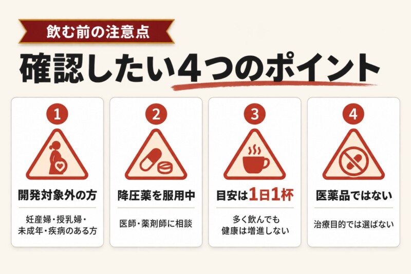 カフェサプリGABAを飲む前の注意点