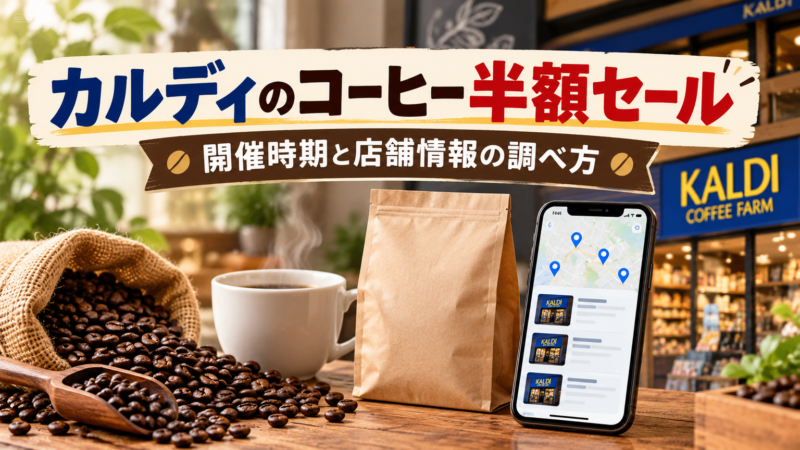 カルディのコーヒー半額セール 開催時期と店舗情報の調べ方 アイキャッチ