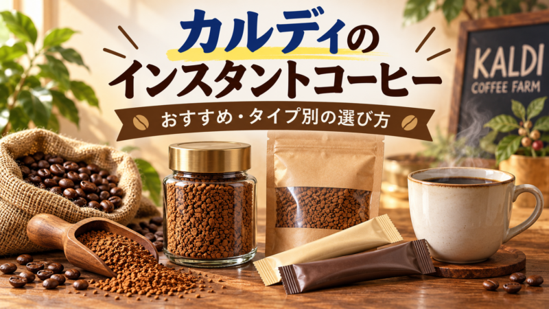カルディのインスタントコーヒー おすすめ・タイプ別の選び方 アイキャッチ