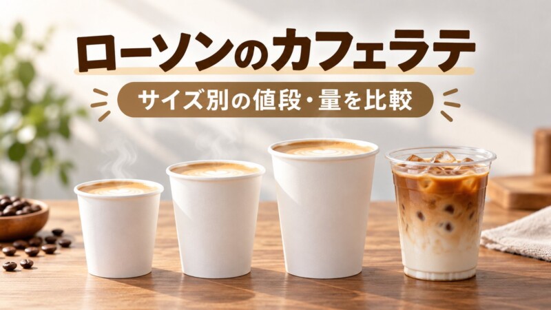 ローソンのカフェラテの値段・量は？サイズ別にカロリー・カフェインも比較