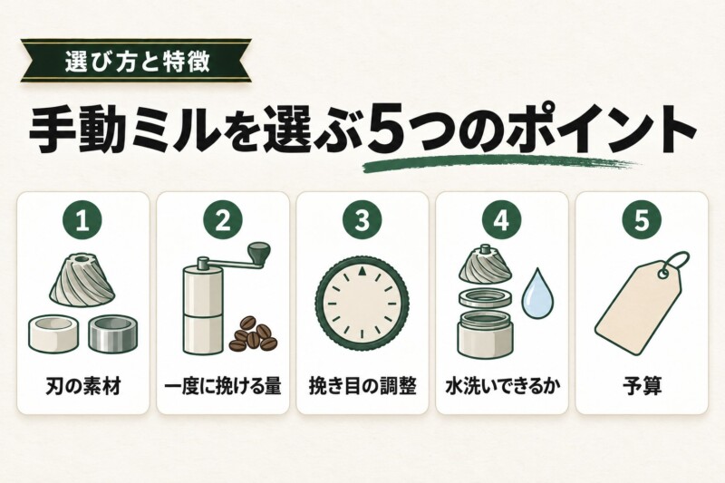 手動コーヒーミルの選び方