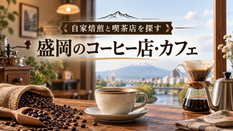 盛岡のコーヒー店・カフェ 自家焙煎と喫茶店を探す アイキャッチ