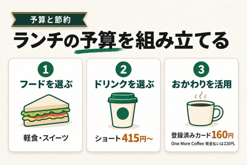 ランチの予算を組み立てるの一覧図解