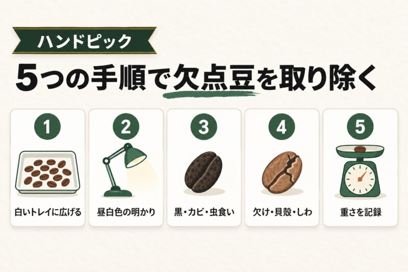 欠点豆のハンドピック手順とコツ