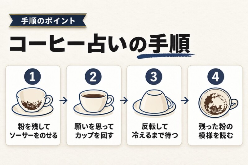 トルコのコーヒー占いの手順