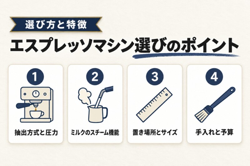 安いエスプレッソマシンの選び方