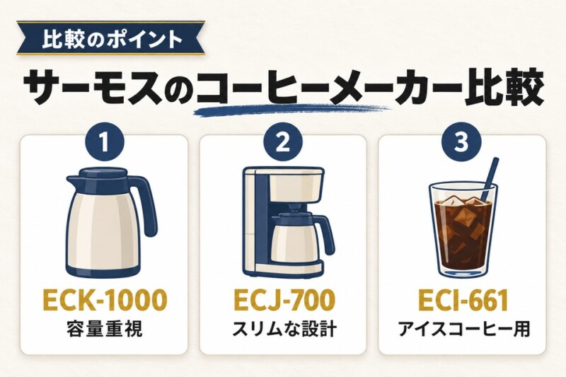【2026年10月】サーモスのコーヒーメーカー全3シリーズ
