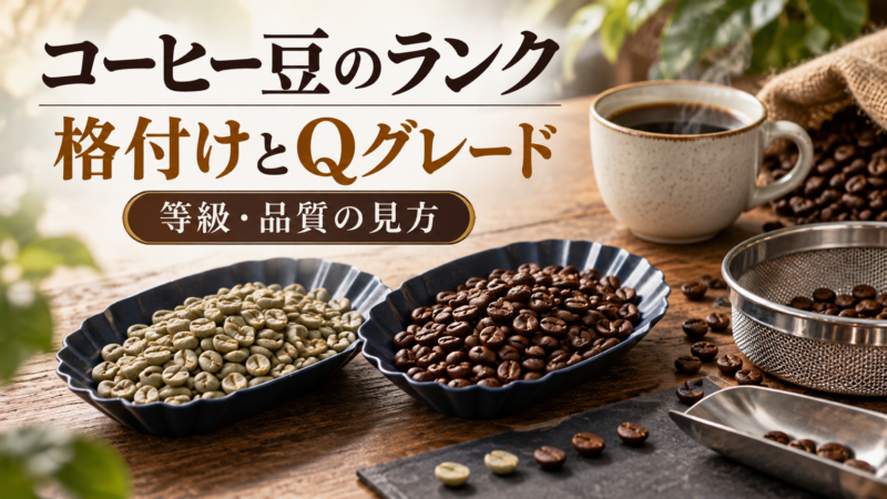 コーヒー豆のランク 格付けとQグレード 等級・品質の見方 アイキャッチ