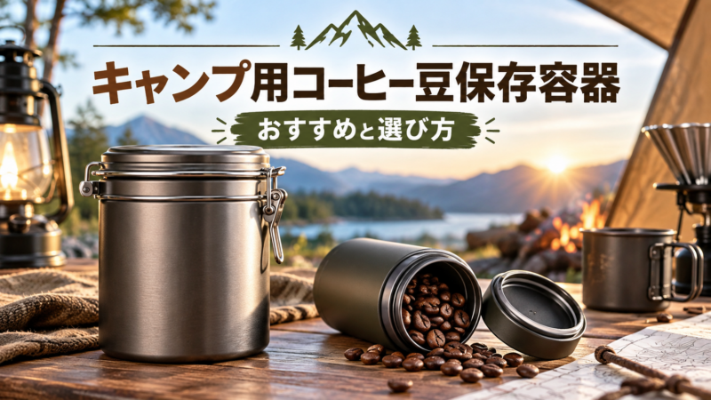 キャンプ用コーヒー豆保存容器 おすすめと選び方 アイキャッチ