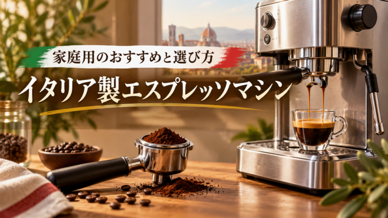 イタリア製エスプレッソマシン 家庭用のおすすめと選び方 アイキャッチ