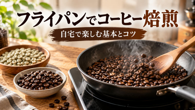 フライパンでコーヒー焙煎 自宅で楽しむ基本とコツ アイキャッチ
