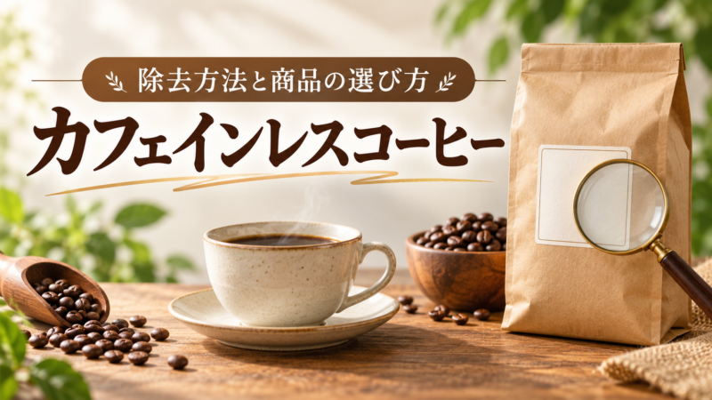 カフェインレスコーヒー 除去方法と商品の選び方 アイキャッチ