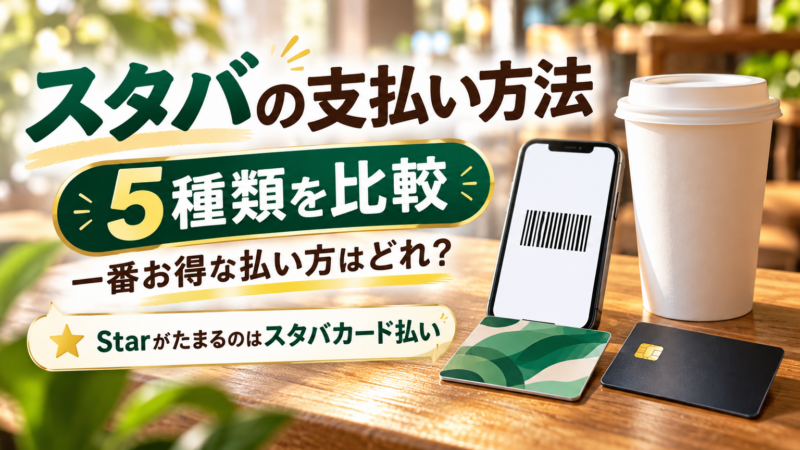 スタバの支払い方法5種類を比較！一番お得な払い方とアプリ決済も解説