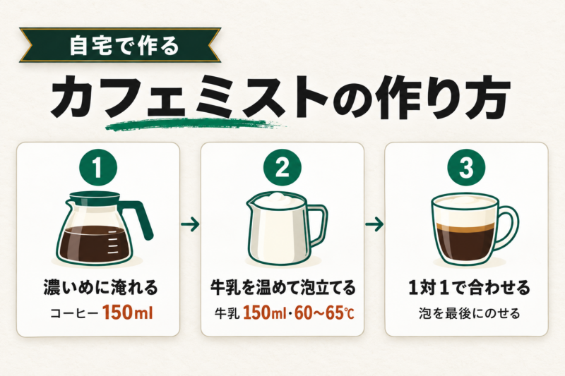 自宅で作るカフェミストのレシピ